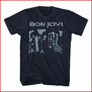 Bon Jovi Blue Jovi Navy Adult T-Shirt